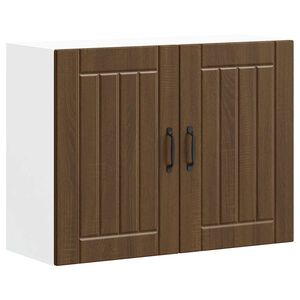 vidaXL Pensile da Cucina Lucca Rovere Marrone in Legno Multistrato