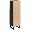 vidaXL Mobile da Bagno Rovere Nero 30 x 30 x 100 cm Legno multistrato