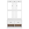 vidaXL Albero da Ingresso SANDNES Bianco 87x40x159,5 cm Legno di Pino