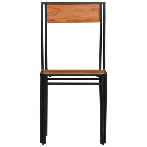 vidaXL Sedie da Pranzo 2 pz in Legno Massello di Acacia