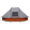 vidaXL Tenda Tipi Familiare Tipi Grigio e arancione 680 x 430 x 270 cm