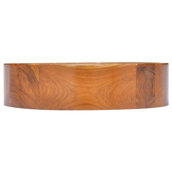 vidaXL Lavabo in Legno Massello di Teak Φ40x10 cm