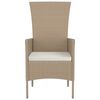 vidaXL Sedie da Giardino con Cuscini 2 pz in Polyrattan Beige