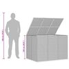 vidaXL Contenitore da Giardino in Rattan PE 145x100x103 cm Grigio