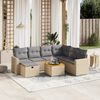 vidaXL Set Divano da Giardino 8 pz con Cuscini Beige Misto Polyrattan