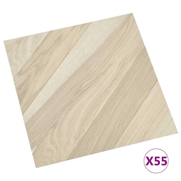 vidaXL Tavole per Pavimenti 55 pcs Beige 5,11 m&sup2; PVC