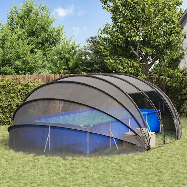 vidaXL Tenda da piscina a cupola Trasparente 640 x 432 x 205 cm