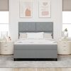 vidaXL Letto a molle con materasso Grigio chiaro 160 x 200 cm Tessuto