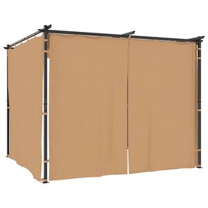 vidaXL Gazebo con Tende 3x3 cm Grigio Talpa in Acciaio