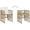 vidaXL Set da Pranzo da Giardino 11 pz con Cuscini Beige in Polyrattan