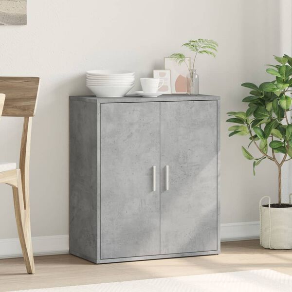 vidaXL Credenza Grigio Cemento 60x31x70 cm in Legno Multistrato