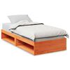 vidaXL Dormeuse senza Materasso Marrone Cera 100x200 cm Legno di Pino