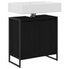 vidaXL Mobile da Bagno Rovere Nero 60 x 30 x 60 cm Legno multistrato