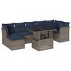 vidaXL Set Divani da Giardino 8 pz con Cuscini Grigio in Polyrattan