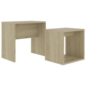 vidaXL Set Tavolini Salotto Rovere Sonoma 48x30x45cm Legno Multistrato
