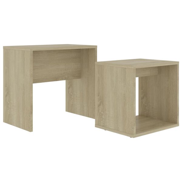 vidaXL Set Tavolini Salotto Rovere Sonoma 48x30x45cm Legno Multistrato