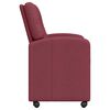 vidaXL Sedie da Pranzo con Ruote 2 pcs Rosso vino 57 x 67 x 95 cm