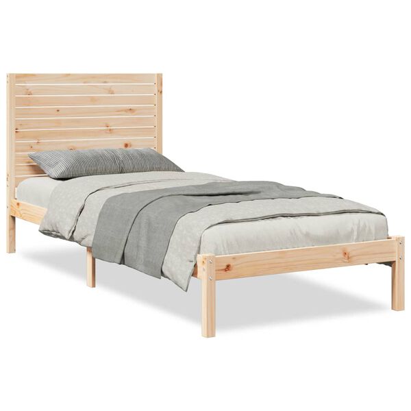 vidaXL Giroletto Extra Lungo senza Materasso 100x210 cm Legno Massello