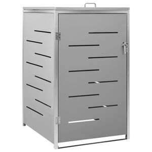 vidaXL Copribidone per Spazzatura Singolo 69x77,5x115cm Acciaio Inox