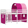 vidaXL Letto a Soppalco con Tunnel Bambini Rosa 90x190cm Massello Pino