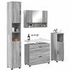 vidaXL Set di mobili per il bagno con cassetto 4 pcs Grigio Sonoma