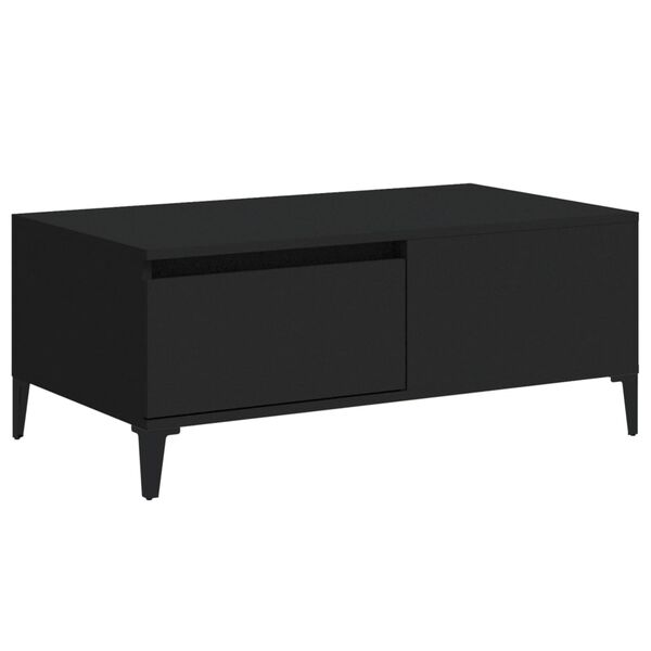vidaXL Tavolino da Salotto Nero 90x50x36,5 cm in Legno Multistrato