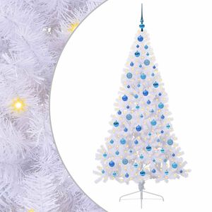 vidaXL Albero di Natale artificiale Bianco 180 cm PVC e Acciaio