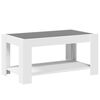 vidaXL Tavolino Salotto con LED Bianco 93x53x45 cm Legno Multistrato
