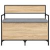 vidaXL Panca Portaoggetti Rovere Sonoma 85,5x42x73,5 cm Multistrato