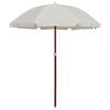 vidaXL Ombrellone con Palo in Acciaio 180 cm Sabbia