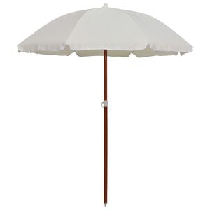 vidaXL Ombrellone con Palo in Acciaio 180 cm Sabbia