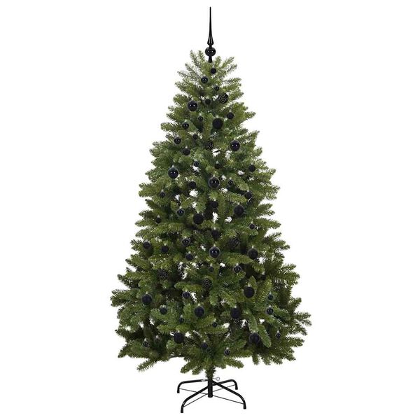 vidaXL Albero di Natale artificiale Verde 210 cm PVC e Metallo