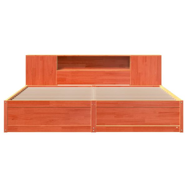 vidaXL Giroletto senza Materasso Marrone Cera 180x200 cm Legno di Pino