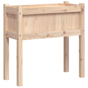 vidaXL Fioriera da Giardino con Gambe 70x31x70 cm Legno Massello Pino