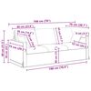 vidaXL Divano 2 pcs Rosa 198 x 78 x 80 cm Velluto
