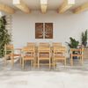 vidaXL Set da Pranzo per Giardino 9 pcs Marrone Legno di teak solido