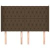 vidaXL Testiera ad Orecchio Marrone Scuro 163x16x118/128 cm in Tessuto