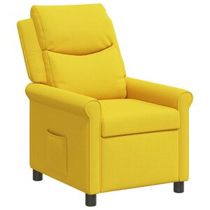 vidaXL Poltrona reclinabile Giallo Chiaro 69 x 93 x 102 cm Tessuto