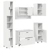 vidaXL Set di mobili per il bagno con cassetto con porta 5 pcs Bianco