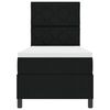 vidaXL Letto a molle con materasso Nero 80 x 200 cm Tessuto
