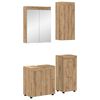 vidaXL Set di mobili per il bagno TULUM 4 pz Rovere artigianale