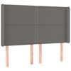 vidaXL Testiera ad Orecchio Grigio 147x16x118/128cm in Similpelle