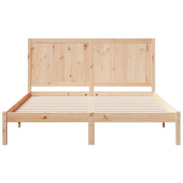 vidaXL Giroletto Extra Lungo senza Materasso 140x220 cm Legno Massello