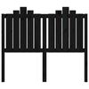 vidaXL Testiera per Letto Nera 126x4x110 cm in Legno Massello di Pino