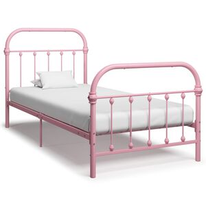 vidaXL Giroletto Rosa in Metallo 90x200 cm