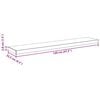 vidaXL Scaffali a Parete 4 pz Rovere 120x23,5x3,8 cm in MDF