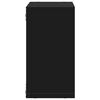vidaXL Mobile a Parete 60x16x30 cm Nero in Legno Multistrato