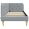 vidaXL Cornice del letto ad angolo Grigio chiaro 80 x 200 cm Tessuto