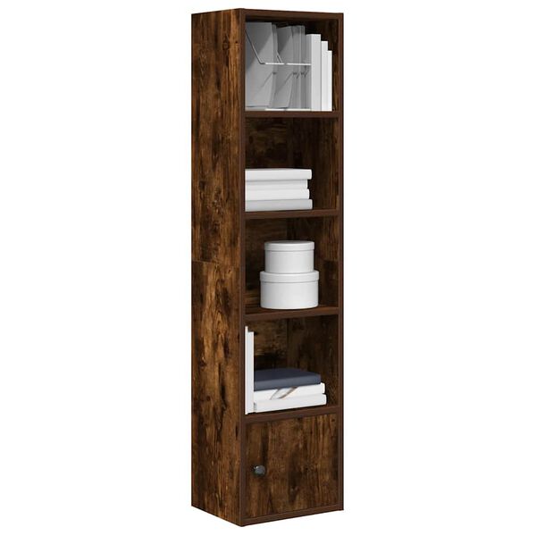 vidaXL Libreria Rovere Fumo 31x24x127 cm in Legno Multistrato