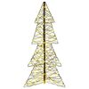vidaXL Albero di Natale con 160 LED Bianco caldo 150 cm Rattan